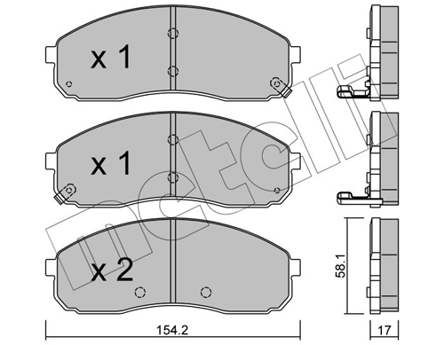 Placute frana METELLI 22-0631-0