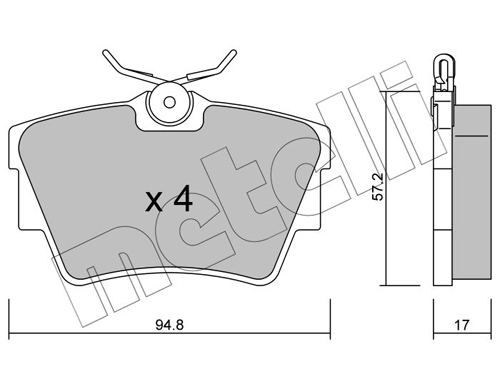 Placute frana METELLI 22-0635-0