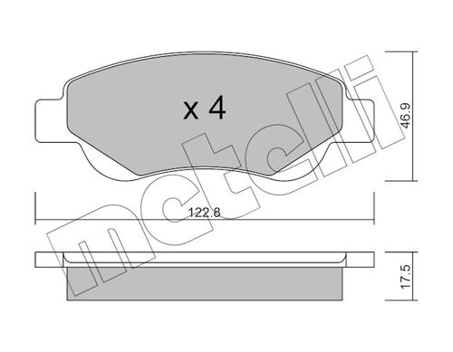 Placute frana METELLI 22-0637-0