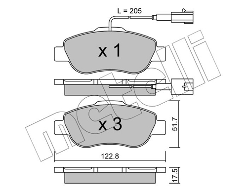 Placute frana METELLI 22-0638-1