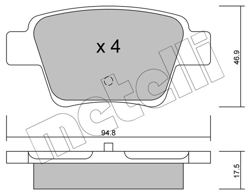 Placute frana METELLI 22-0639-0