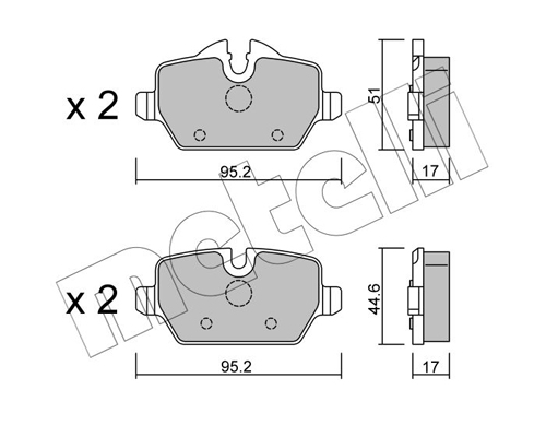 Placute frana METELLI 22-0641-0