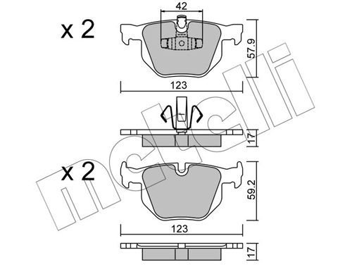 Placute frana METELLI 22-0643-0