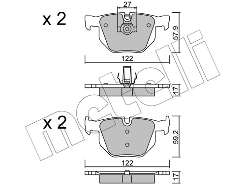 Placute frana METELLI 22-0644-0
