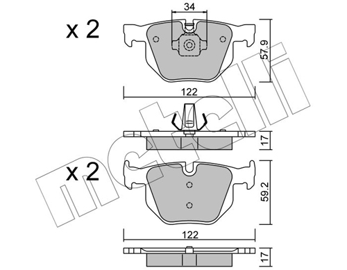 Placute frana METELLI 22-0644-4