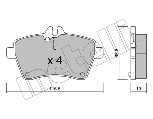 Placute frana METELLI 22-0646-0