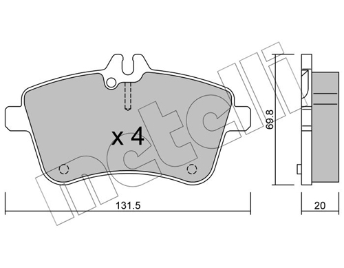Placute frana METELLI 22-0647-0