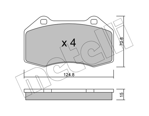 Placute frana METELLI 22-0651-0