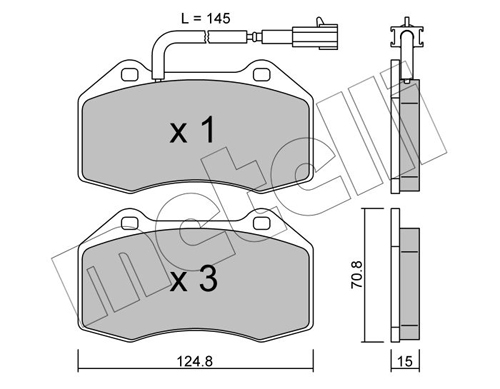 Placute frana METELLI 22-0651-1