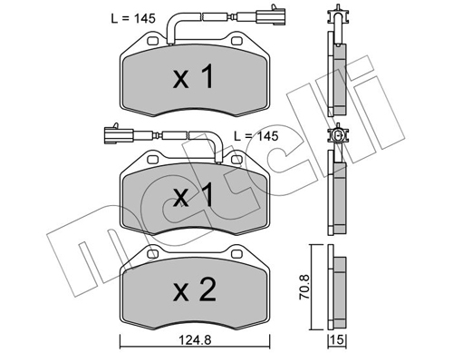 Placute frana METELLI 22-0651-2