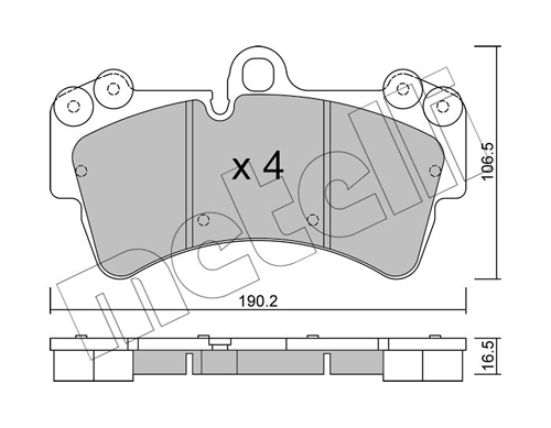 Placute frana METELLI 22-0654-0