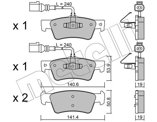 Placute frana METELLI 22-0661-0