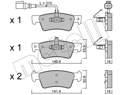 Placute frana METELLI 22-0661-1