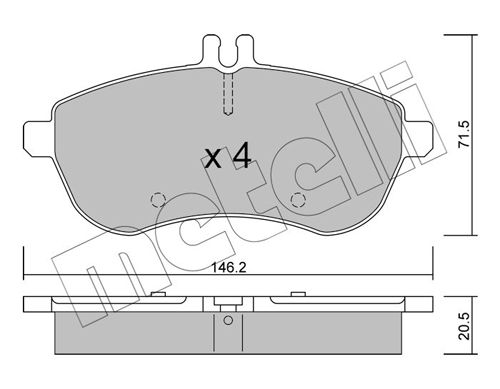 Placute frana METELLI 22-0665-0