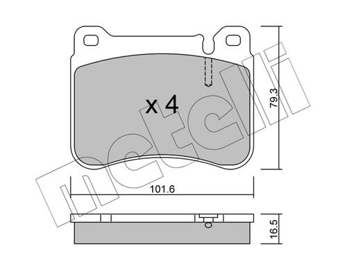 Placute frana METELLI 22-0668-0