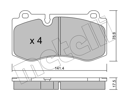 Placute frana METELLI 22-0669-0