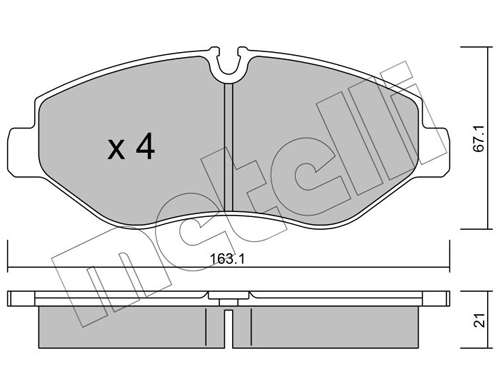 Placute frana METELLI 22-0671-0