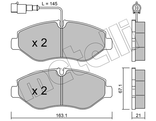 Placute frana METELLI 22-0671-4