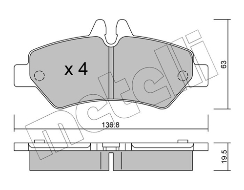 Placute frana METELLI 22-0672-0