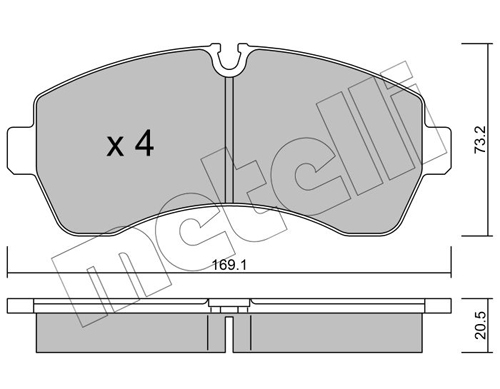 Placute frana METELLI 22-0673-0