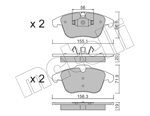 Placute frana METELLI 22-0675-0