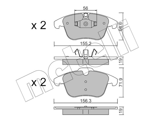 Placute frana METELLI 22-0675-4