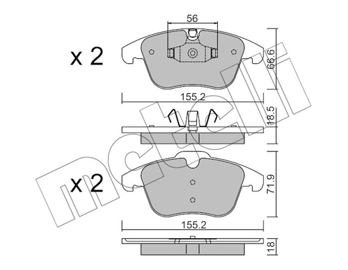 Placute frana METELLI 22-0675-5