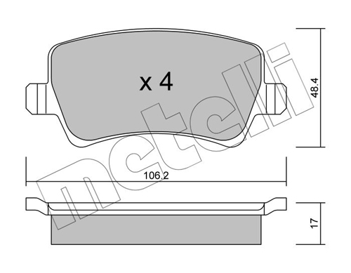 Placute frana METELLI 22-0676-0