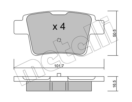 Placute frana METELLI 22-0677-0