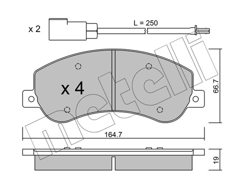 Placute frana METELLI 22-0680-0