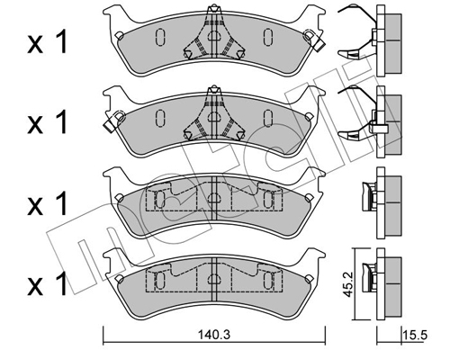 Placute frana METELLI 22-0684-0
