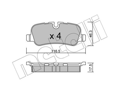Placute frana METELLI 22-0694-0