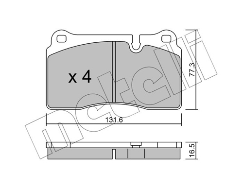 Placute frana METELLI 22-0695-0