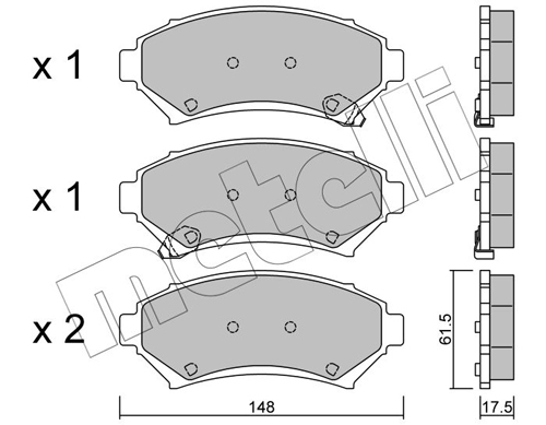 Placute frana METELLI 22-0696-0