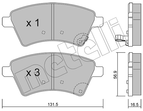 Placute frana METELLI 22-0702-0