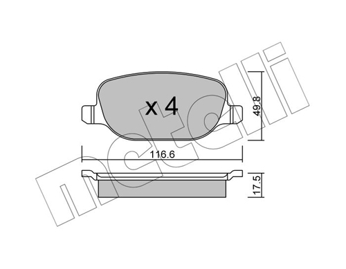 Placute frana METELLI 22-0704-0