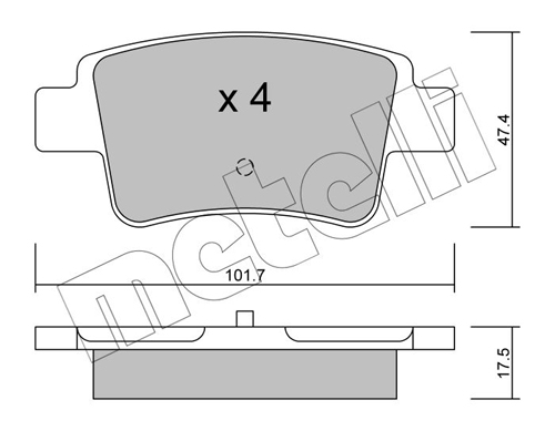 Placute frana METELLI 22-0705-0