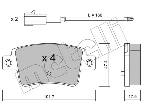 Placute frana METELLI 22-0705-1