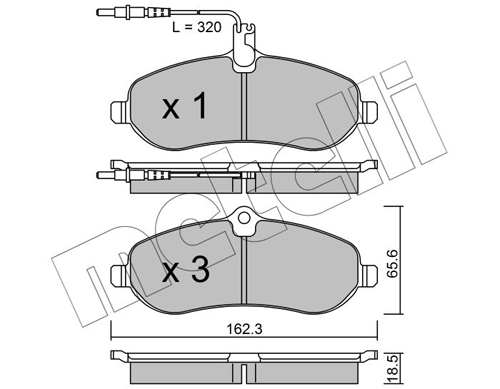 Placute frana METELLI 22-0707-0
