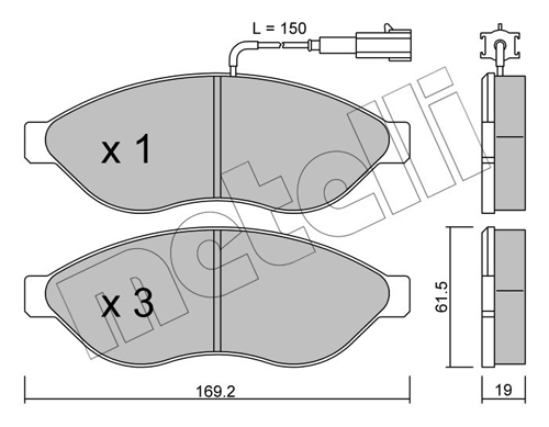 Placute frana METELLI 22-0708-0