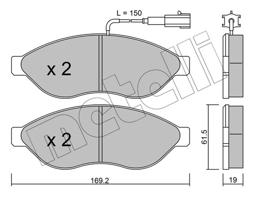 Placute frana METELLI 22-0708-1