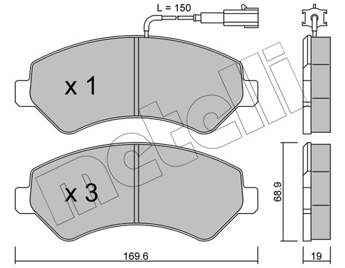 Placute frana METELLI 22-0709-0