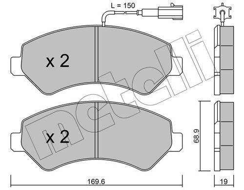 Placute frana METELLI 22-0709-1