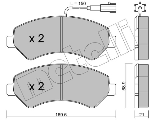 Placute frana METELLI 22-0709-2