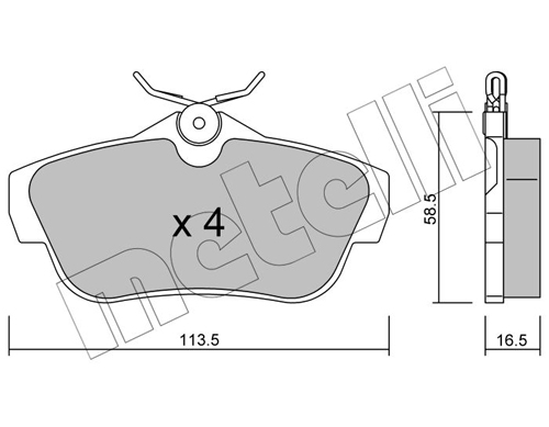 Placute frana METELLI 22-0712-0