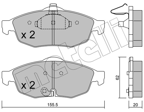 Placute frana METELLI 22-0715-0