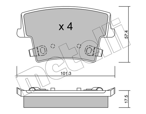 Placute frana METELLI 22-0718-0