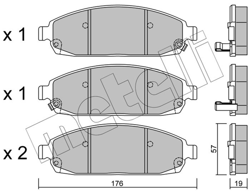 Placute frana METELLI 22-0719-0