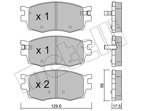 Placute frana METELLI 22-0724-0