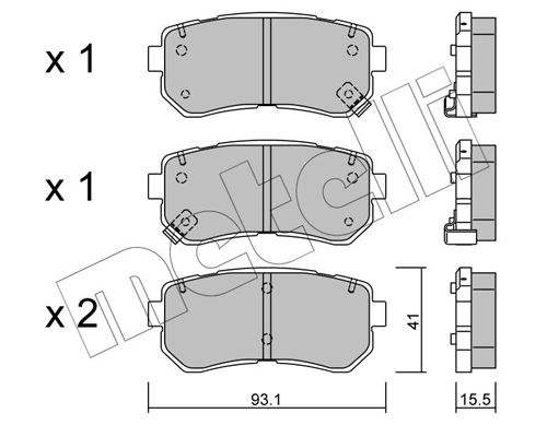 Placute frana METELLI 22-0725-0